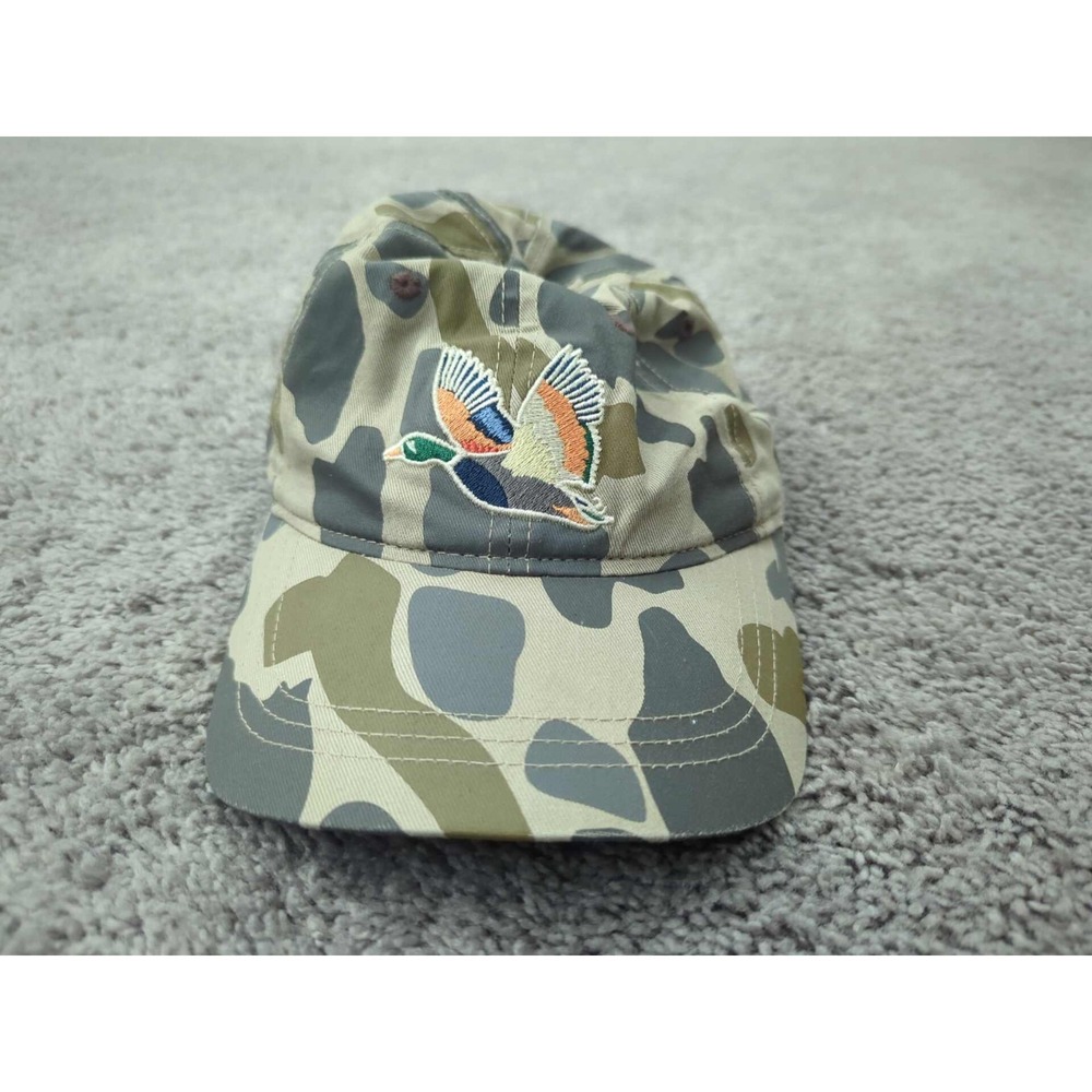 Burlebo Cap Hat Mens OS Camo Duck Cap Mallard Embroidery Retro Adjustable Strap